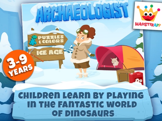 Archaeologist Dinosaur - Ice Age - Games for Kids iPad app afbeelding 1