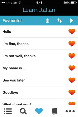 Game screenshot Learn Italian - Phrasebook hack