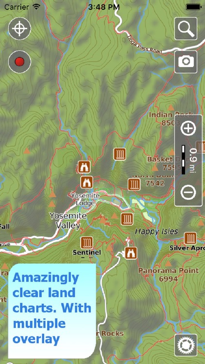 Trails of Yosemite NP - GPS Topo Maps for Hiking