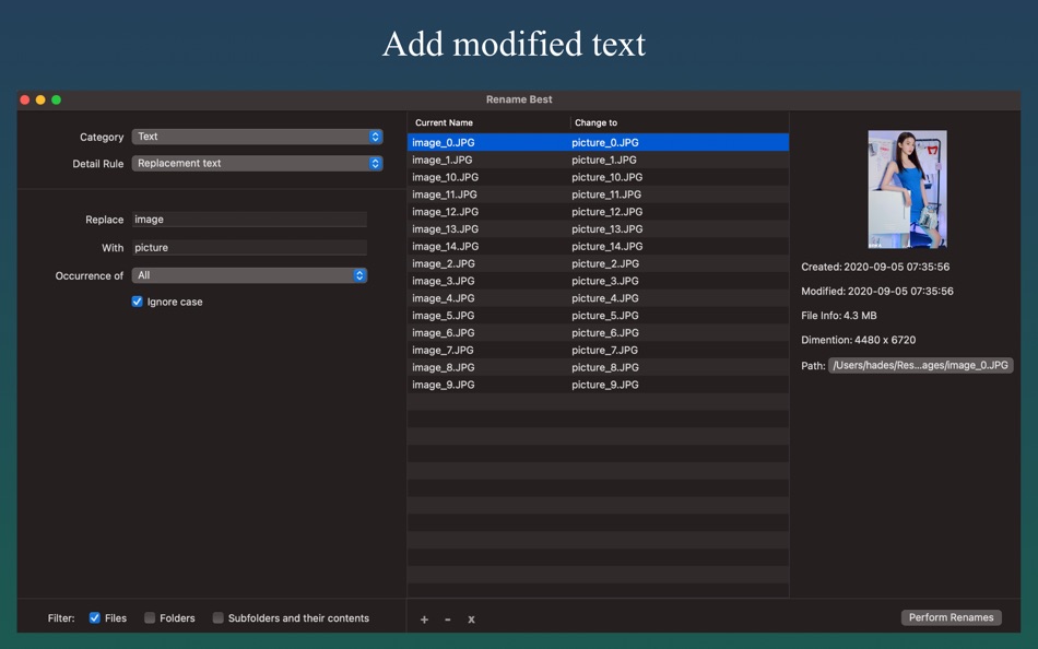#3. RenameBest: Rename in Batch (macOS) 게시자: 崴 杨