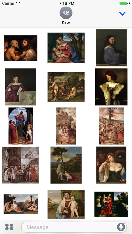 Titian Paintings for iMessage