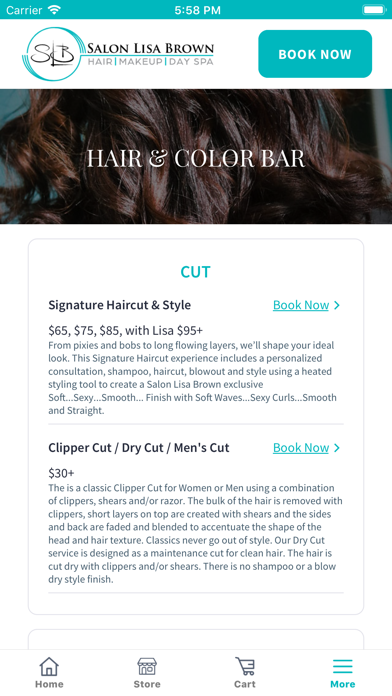 Salon Lisa Brown - Alabama Screenshot