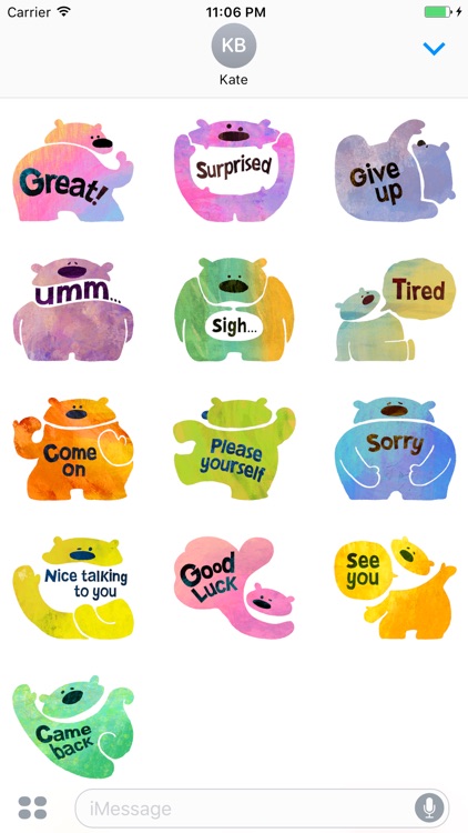 Doko The Plesant Bear Stickers