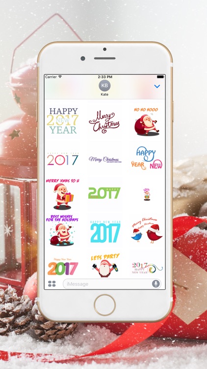 Merry Xmas & Happy New Year Stickers