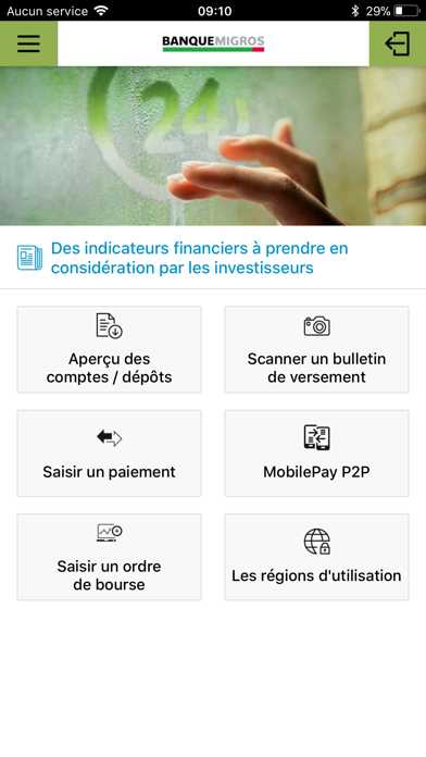 Screenshot #1 pour Banque Migros E-banking phone