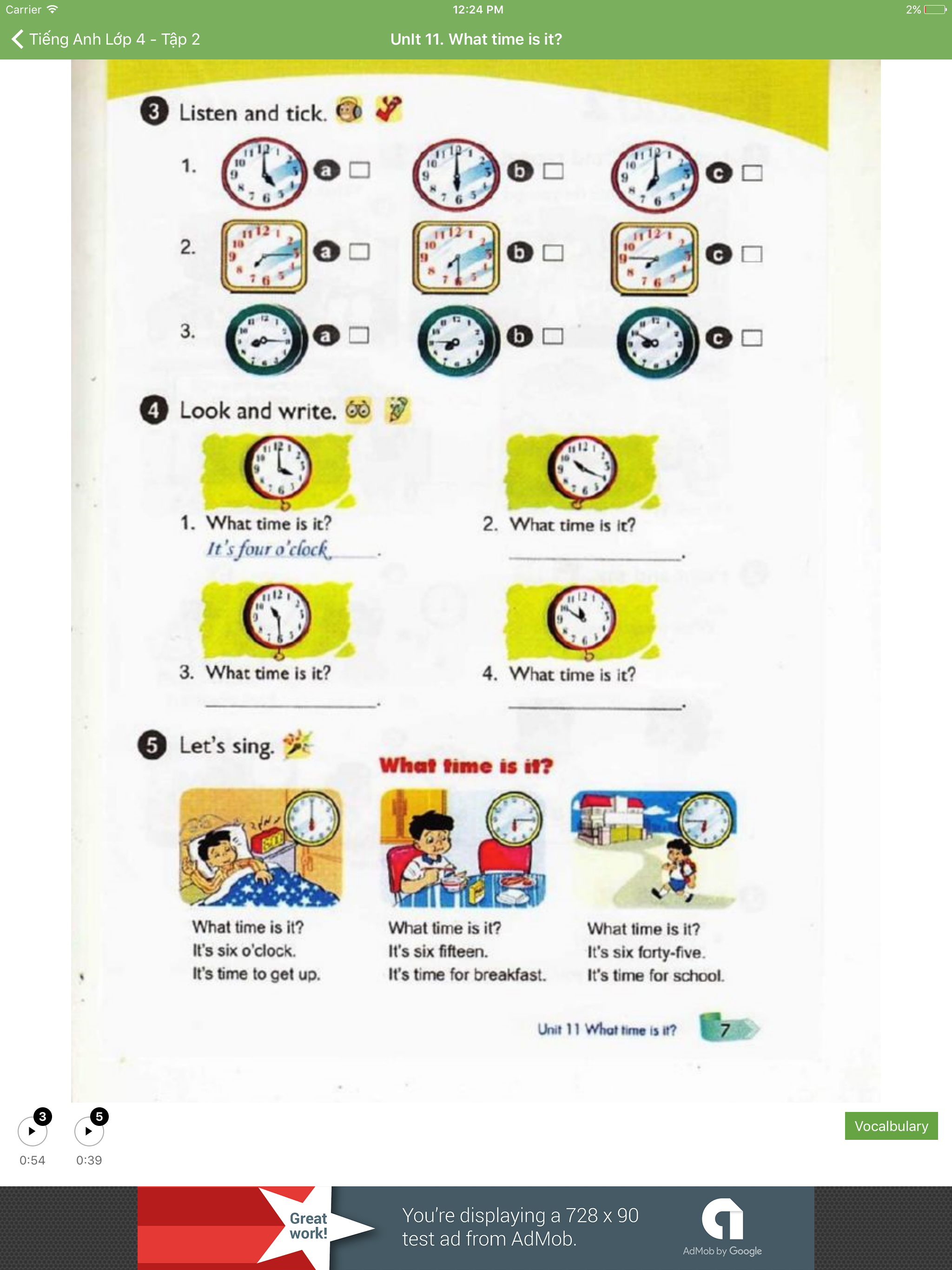 Tiếng Anh Lớp 4 - Tập 2 screenshot 7