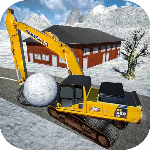 Heavy Excavator Machinery: Snow Plowing Simulator