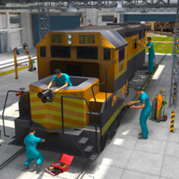 Gerçek Tren Mekanik Simülatörü 3D İşyeri Garajı
