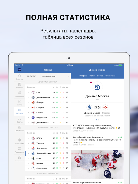Sports.ru — все о ХК Динамо Москва iPad screenshot