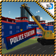 城市建设警察局和建设者sim 3d