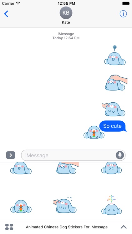 Animated Cute Chinese Dog Stickers For iMessage screenshot-4