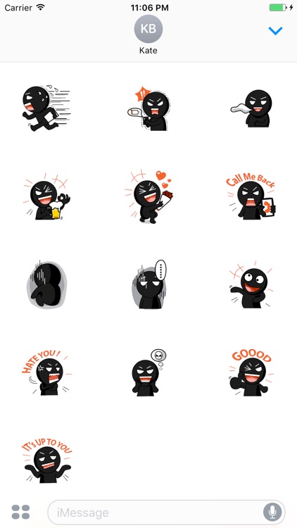Funny Black Baby English Sticker