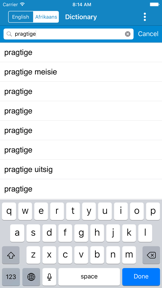 English to Afrikaans Offline Dictionary screenshot