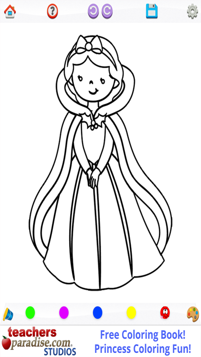 Princess Coloring Book Game for Kids screenshot