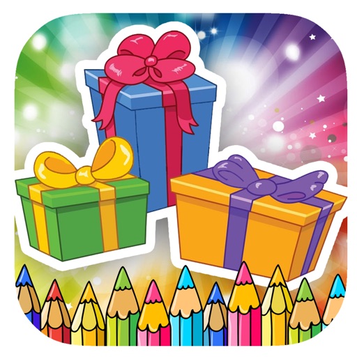 Free Coloring Gift Birthday Game For Kids Edition iOS App