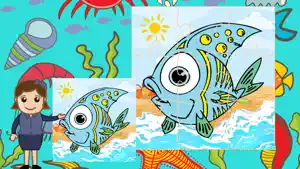 Preschool Fish Puzzles and Fun Baby Games for kids screenshot #3 for iPhone