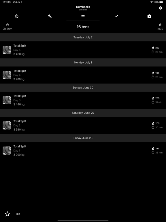Dumbbell Home Workout iPad screenshot 5 - Health & Fitness app