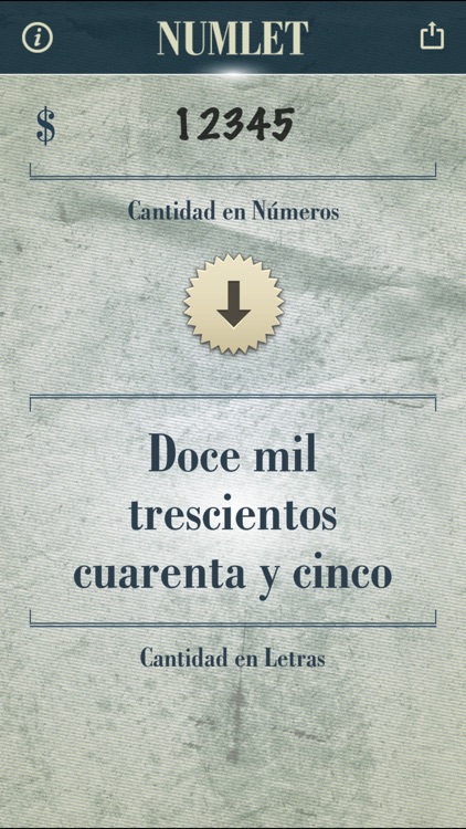 Numlet ES - Convertidor de números a letras.