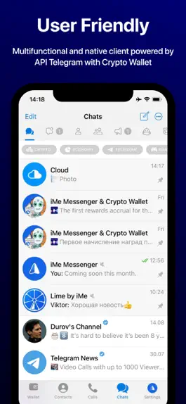 Game screenshot iMe Messenger & Crypto Wallet apk