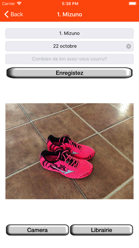 #3. Espadrilles Usures en km (iOS) 由: Martine Guay