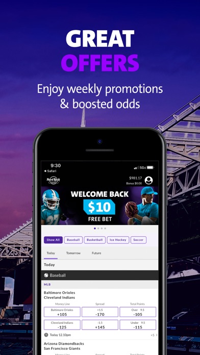 Hard Rock Sportsbook Iowa Screenshot