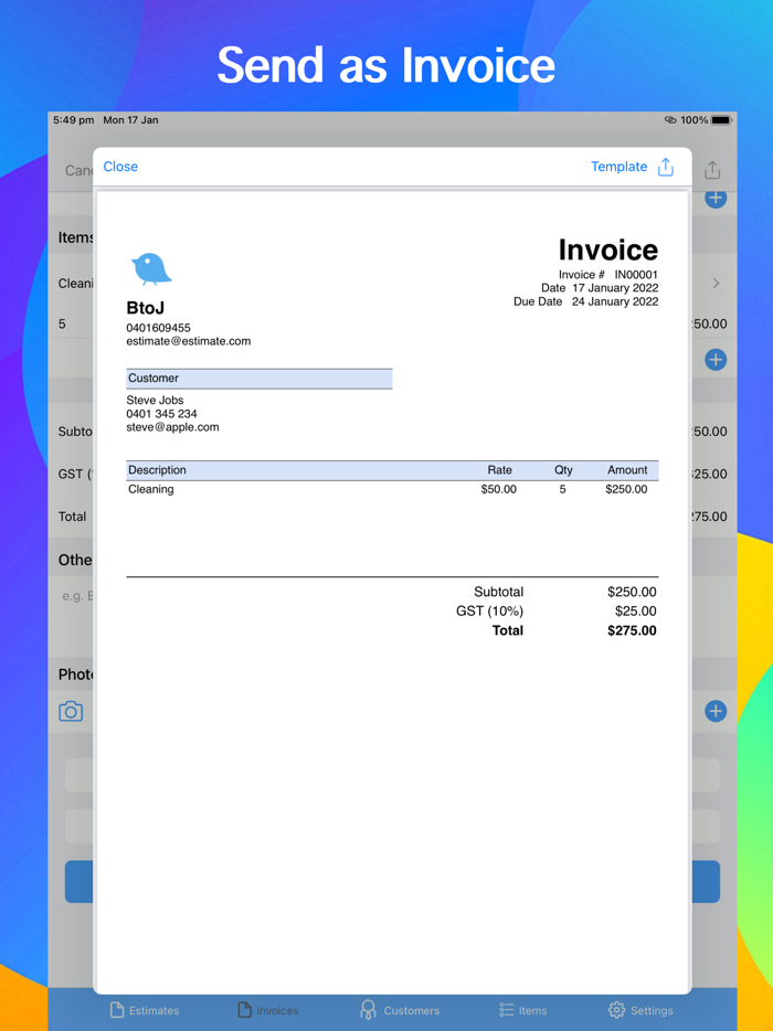 Estimate and Invoice Maker