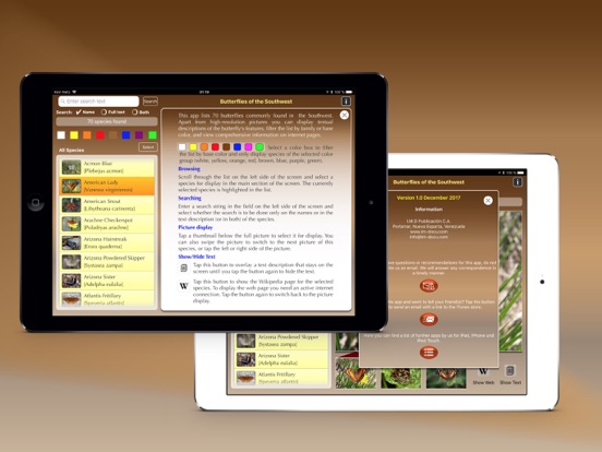 Butterflies of the Southwest iPad screenshot