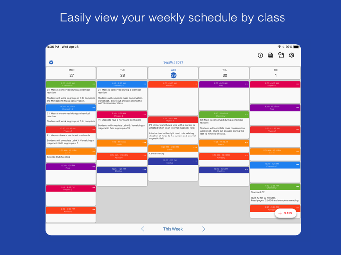 Class Planner cloud
