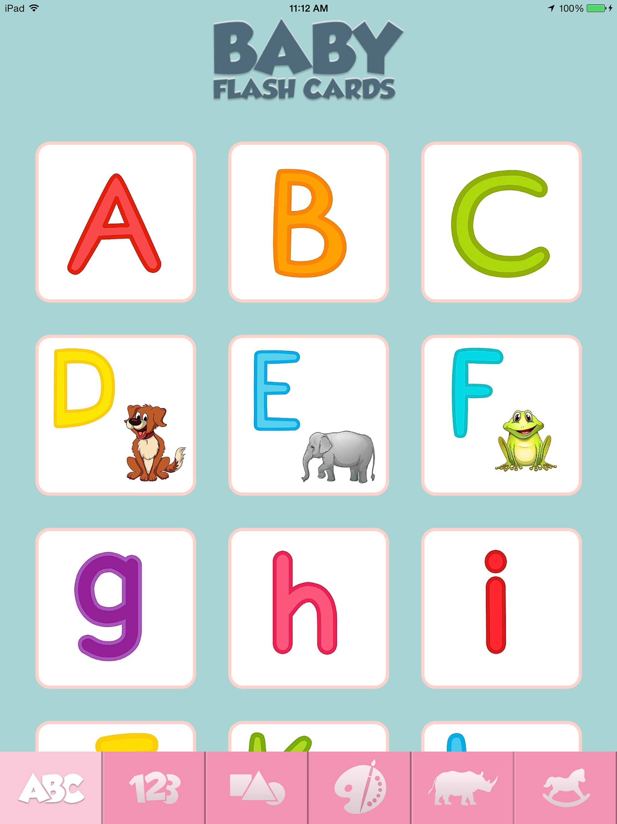 Baby Flash Cards Game Learn Alphabet Numbers Words screenshot 6