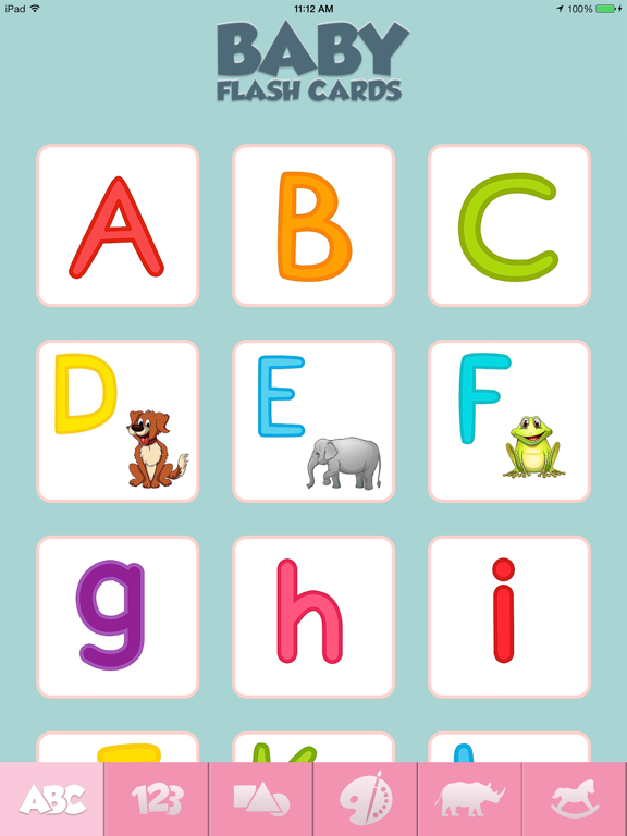 Baby Flash Cards Game Learn Alphabet Numbers Wordsのおすすめ画像1