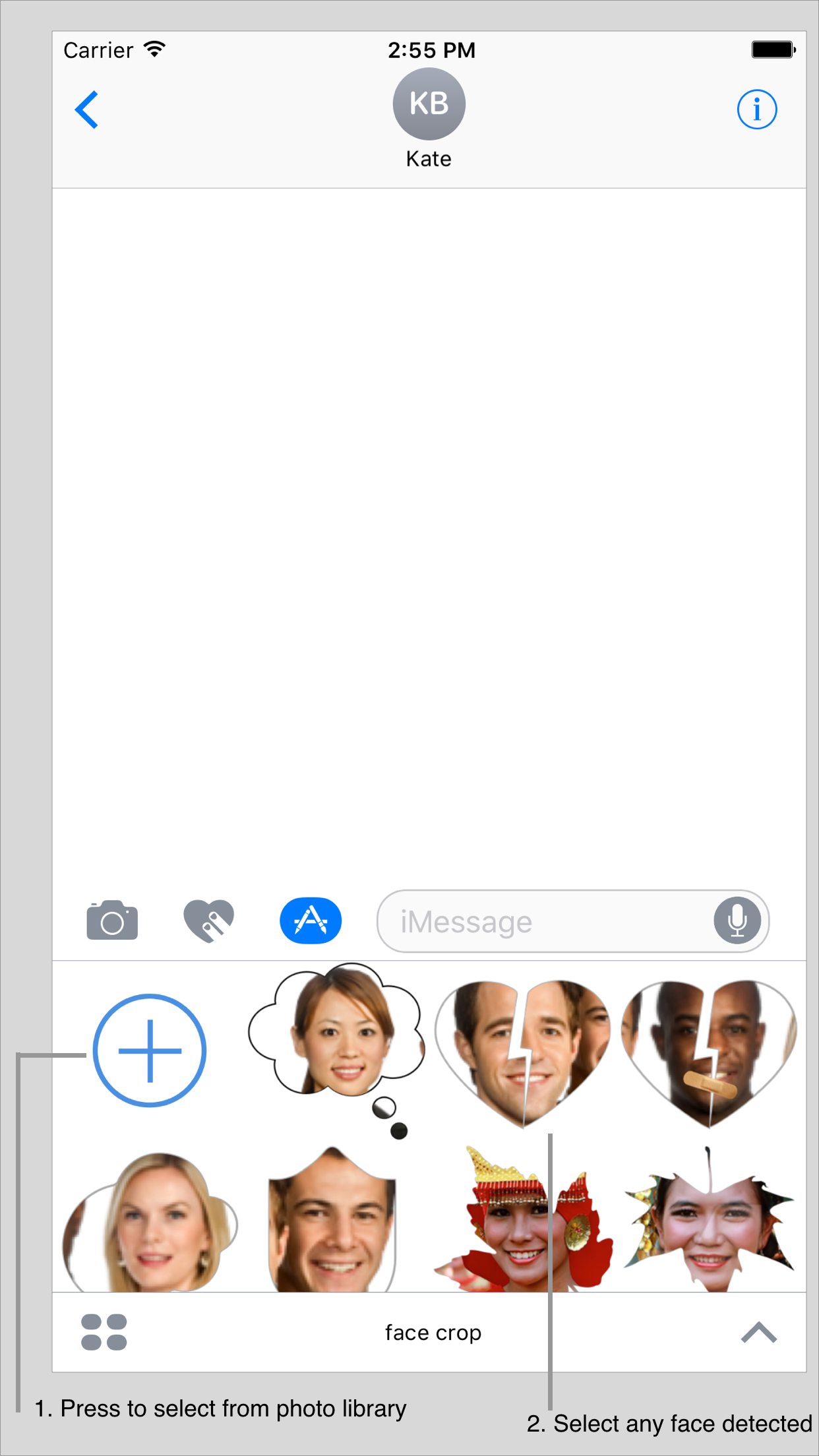 face crop sticker