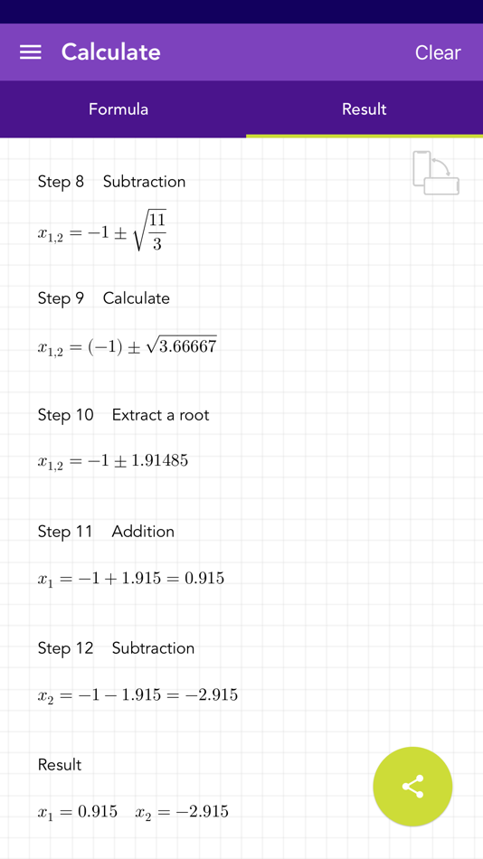 Quadratic Formula PQ - 1.33 - (iOS)
