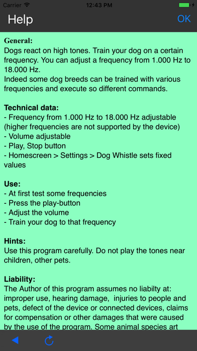 Dog Whistle (1-18 kHz) Screenshot