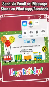 Happy Birthday Invitations For Kids Party screenshot #5 for iPhone