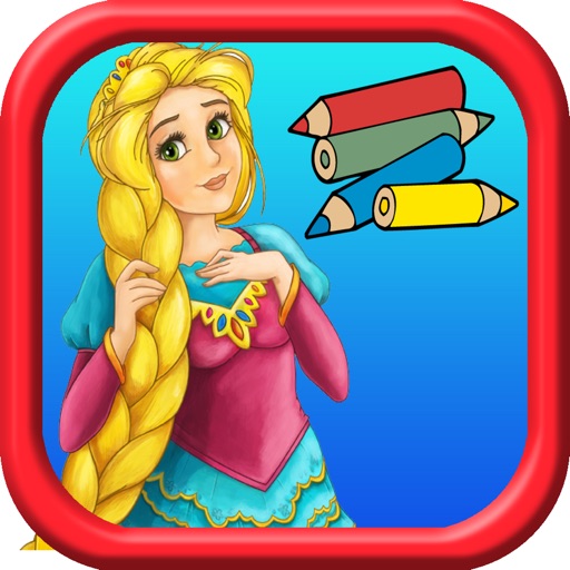 Cute Princess Coloring Painting Book Game for Kids iOS App