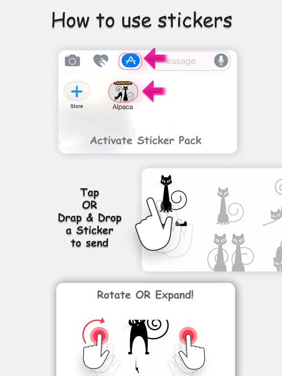 Screenshot #6 pour Black Cat Stickers!