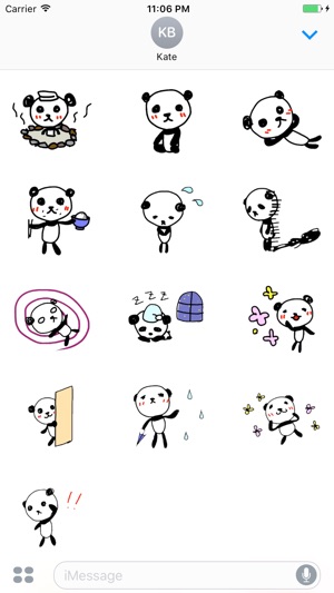 Ozzy the panda greetings stickers(圖3)-速報App