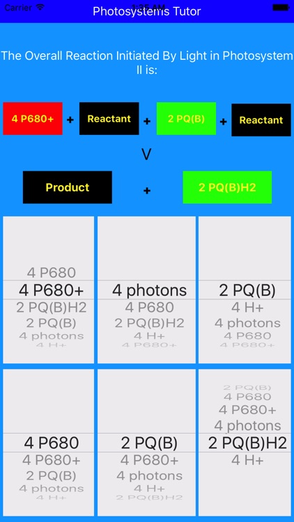 Photosystems Tutor