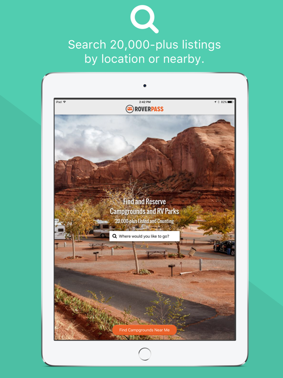 RoverPass: RV Parks & Camping iPad screenshot 1 - Travel app