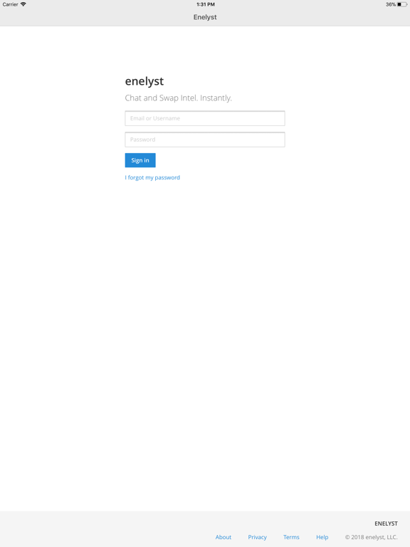 Enelyst iPad screenshot 1 - Business app