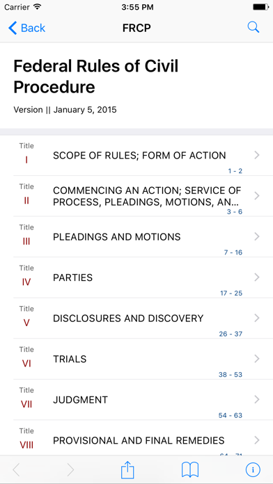 Screenshot #1 pour Federal Rules of Civil Procedure (LawStack's FRCP)
