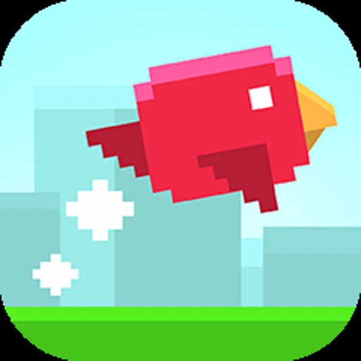 Pixel Red Bird Sky Rusher iOS App