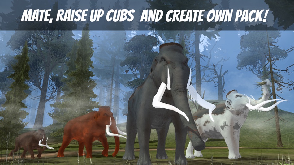 #3. Mammoth Age Survival Simulator 3D (iOS) 由: Tayga Games OOO