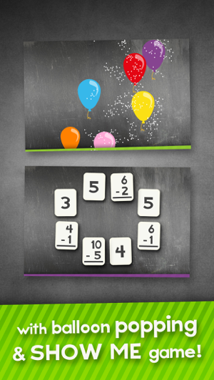 ‎Subtraction Flash Cards Match Math Games for Kids Screenshot