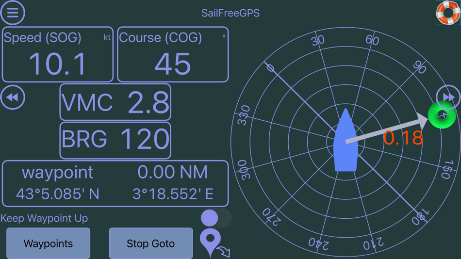 #10. SailFreeGPS (iOS) 由: Frederic BRO