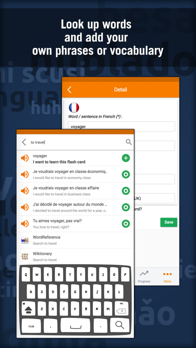 Learn French quickly with SRS Memorization - MosaLingua (English -> French) Screenshot 5