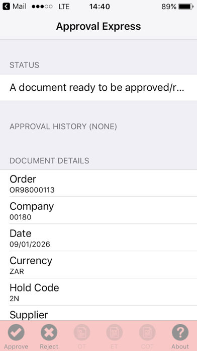 Screenshot #1 pour Approval Express 2.7
