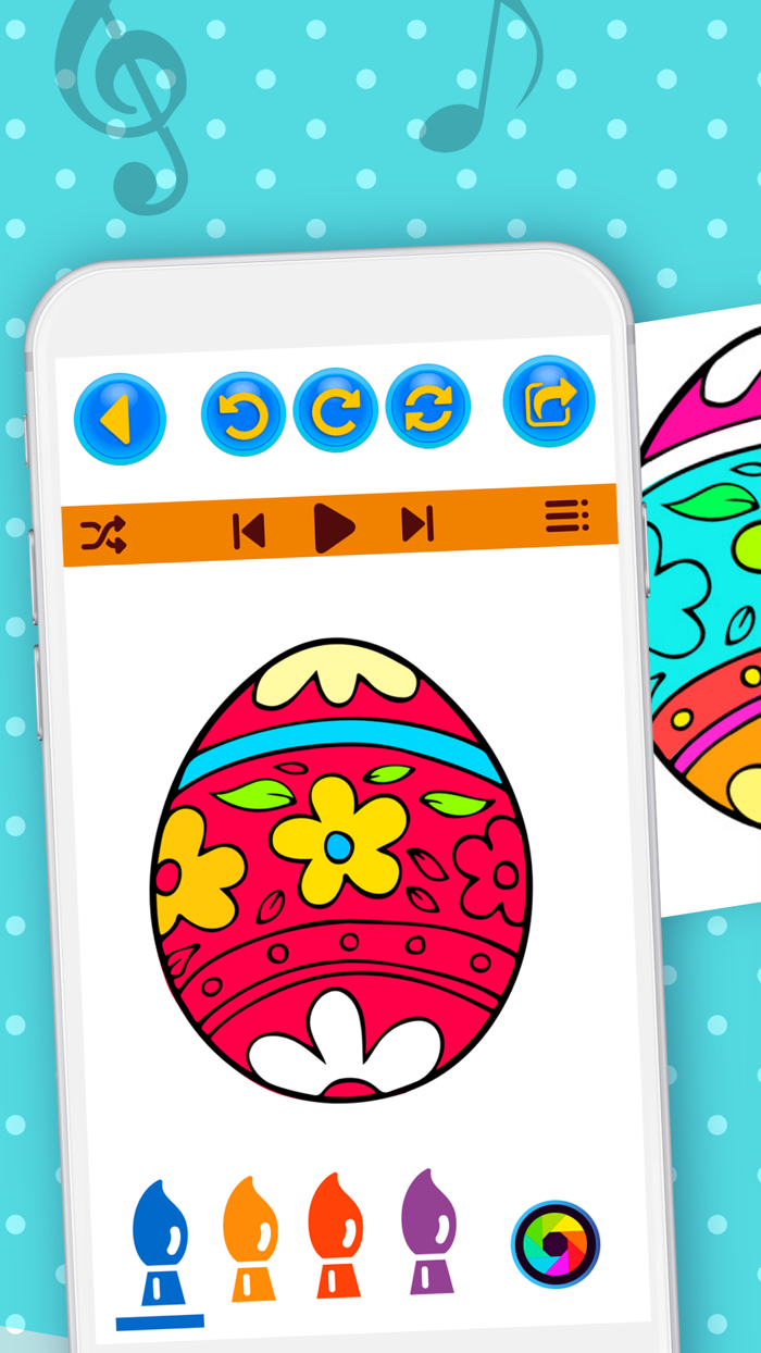 Painting Easter Eggs Coloring Book For Children HD