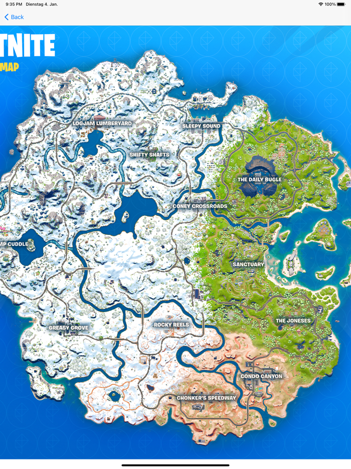 Guide Map for Fortnite - 2022