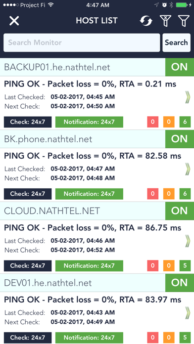 Screenshot #2 pour Server Alarms - Nagios Client